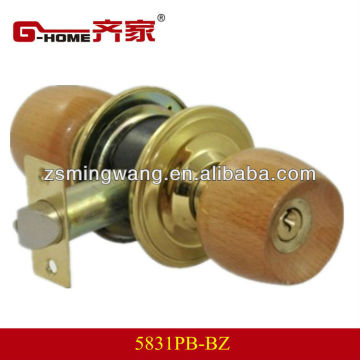wooden cylindrical ball knob locks