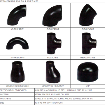 DIN standard buttwelding pipe fitting