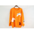 Orangefarbener süßer Katze Strickpullover