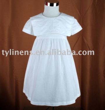 Hemstitch cotton christening robe