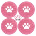 Custom Silicone Anti Slip Paw Car Coasters