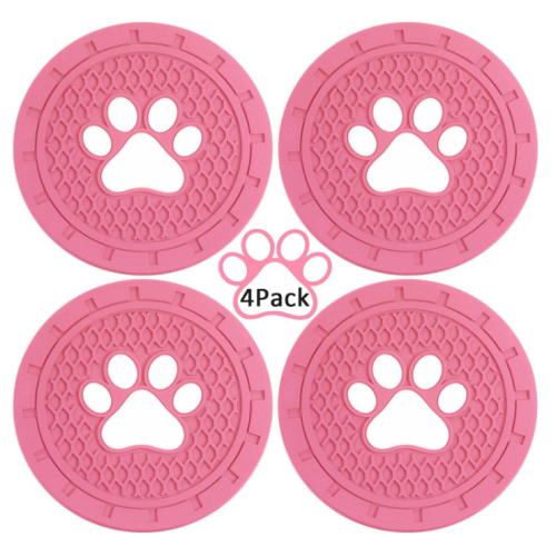 Custom Silicone Anti Slip Paw Car Coasters