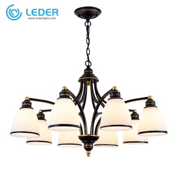 Lampada da soffitto a sospensione con luce di cristallo LEDER