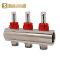 Brass Flow Manifold with Built-in Balancing Valve