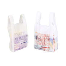 Factories Wholesale Firm Plastic Bags PE Custom Logo Grocery Plastic Bag T-shirt Bags On Roll