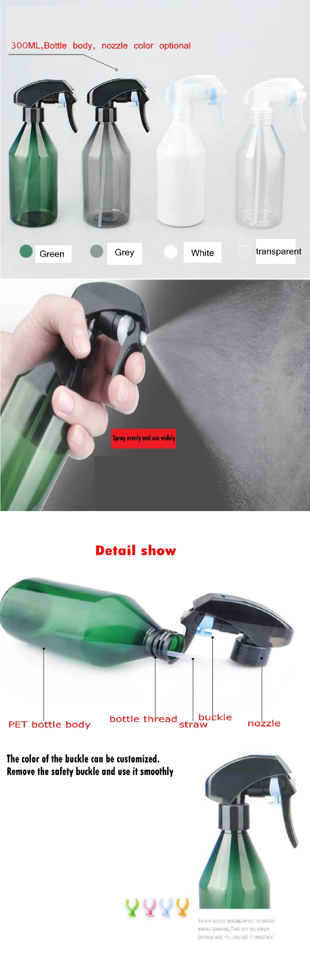 Mini Unique Hand Sanitizer Spray Bottle 100ml Clear Plastic Travel Bottle Spray Alcohol, Alcohol Spray Dispenser, Lipid Suction,