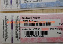 Windows 7 64 Bit Pro With Original Windows Product Key Sticker
