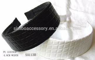 4.8cm wide impression plaid leather headband,plaid leather hairband,alice band,hair accessories,hair jewelry,hair ornament