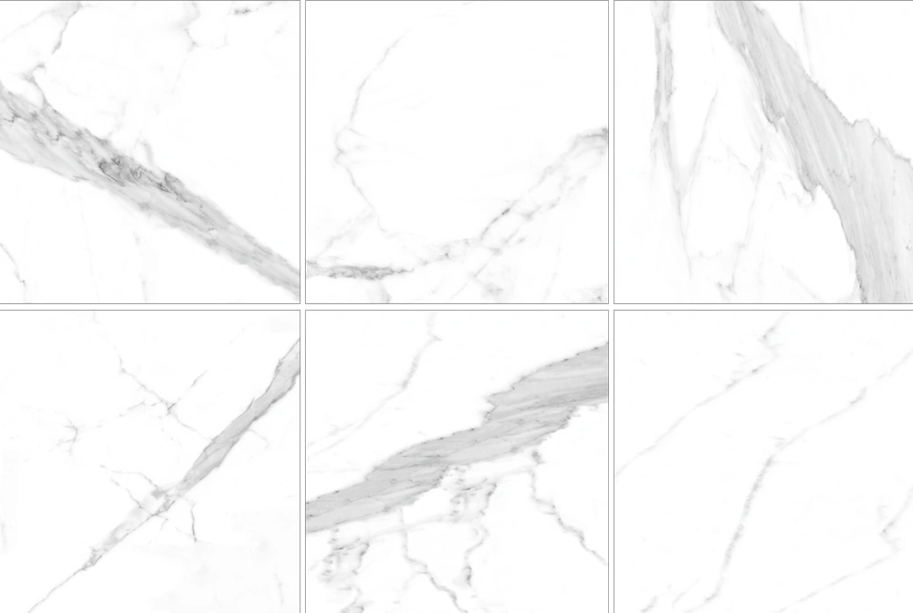 60X60cm White Speckled Ceramic Porcelanto Marble Glazed Floor Tiles