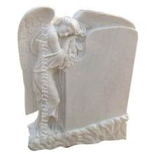 White Marble Statuary Tombstone