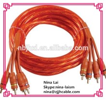High Quality Male To Male 3 rca to 3 rca RCA AV Cable
