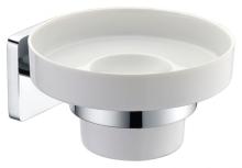Home bathroom accessory ceramics dish soap holder chrome