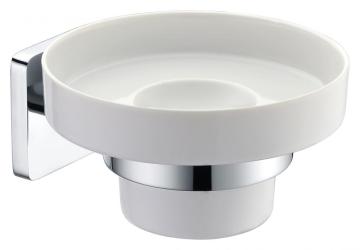 Home bathroom accessory ceramics dish soap holder chrome
