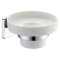 Home bathroom accessory ceramics dish soap holder chrome