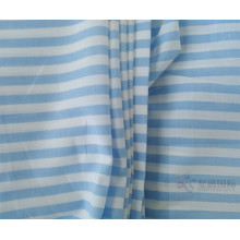 Striped Blue And White Yarn Dyed Cotton Fabric