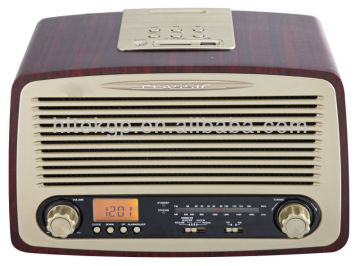 wooden retro radio with usb player