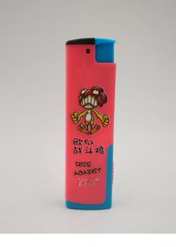 8.05cm Refillable 3D Print Windproof Lighter with LED Light