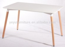 White top Wood Leg Dining Table