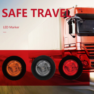 Mini round LED marker and clearance light 1 inch side LED marker light indicator lamp