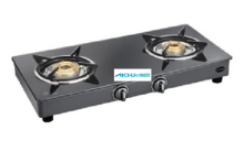 Classic Glass Top Table Stove 2 Brass Burners