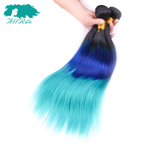 T1B Bule Green Hair, Color Bule Green Human Hair Bundles