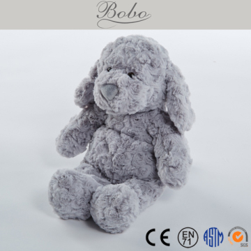 Customised Cute Grey Plush Sitting Dog Toys