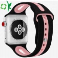 Warna Ganda Pria / Wanita Olahraga Iwatch Tali Silikon