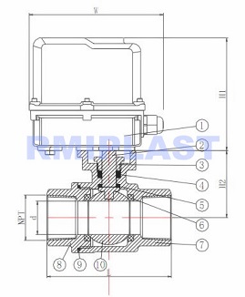 electric ball valve 2pcs