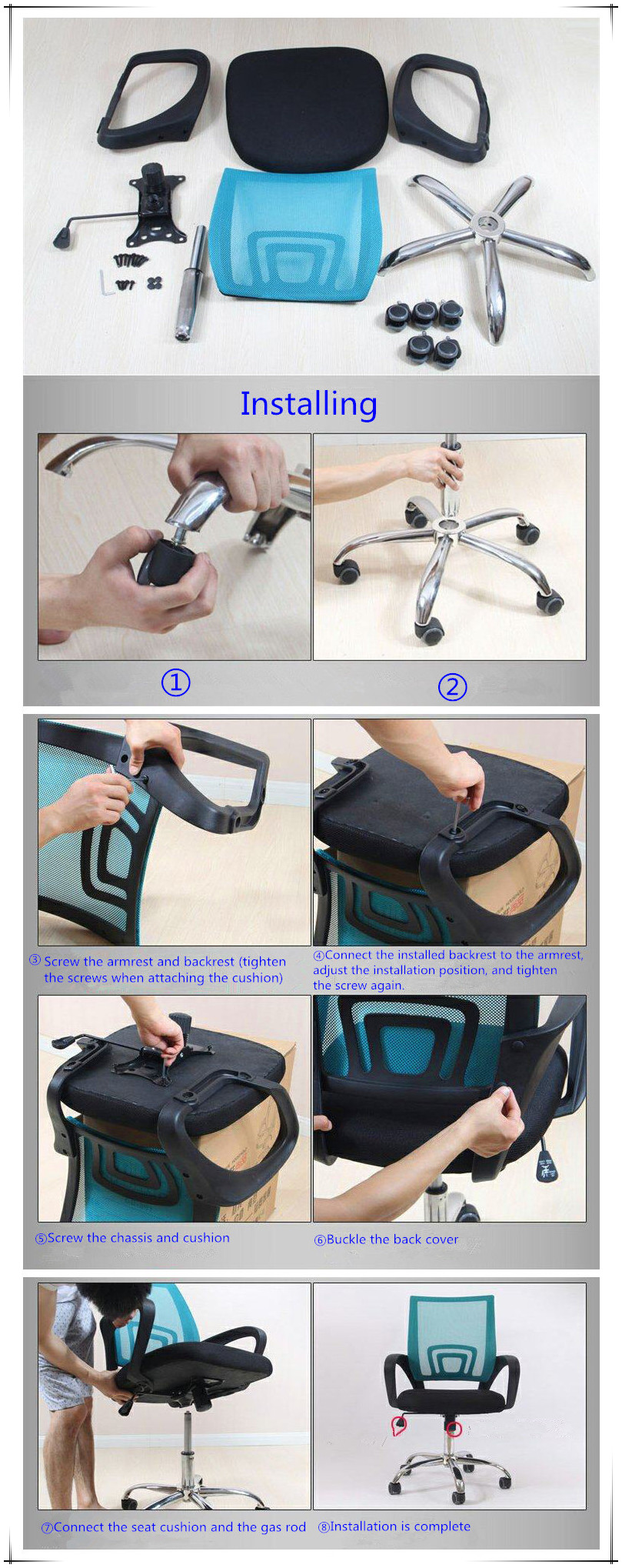 RTS Executive Fabric Modern Furniture Meeting Metal Free Sample Mesh Conference Room Office Chair