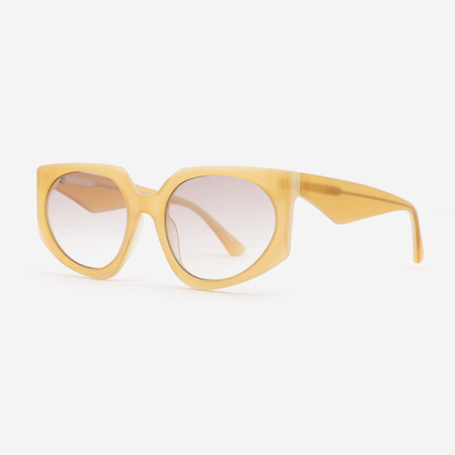 Vintage Oval-shaped Acetate Female Sunglasses