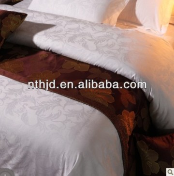 jacquard white color Hotel duvet cover