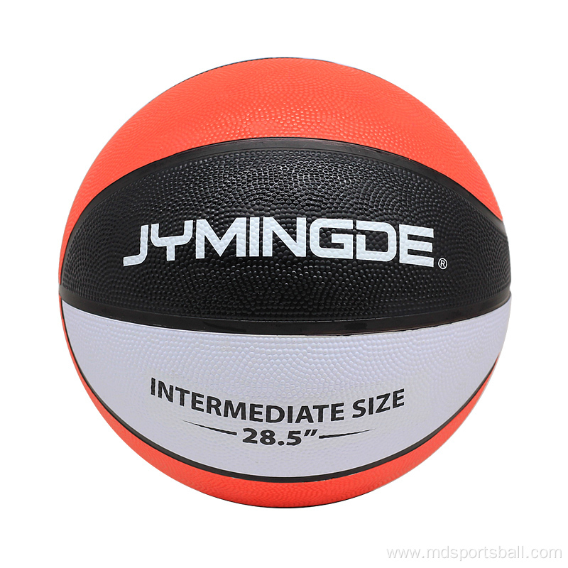 Custom logo printed rubber basketball size 6