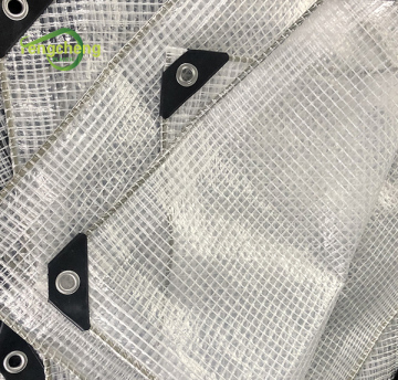 Fire retardant pe grid fabric mesh leno tarpaulin