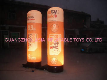 Advertising Inflatable Lighting Pillar , Led Light Inflatable For Decoratin
