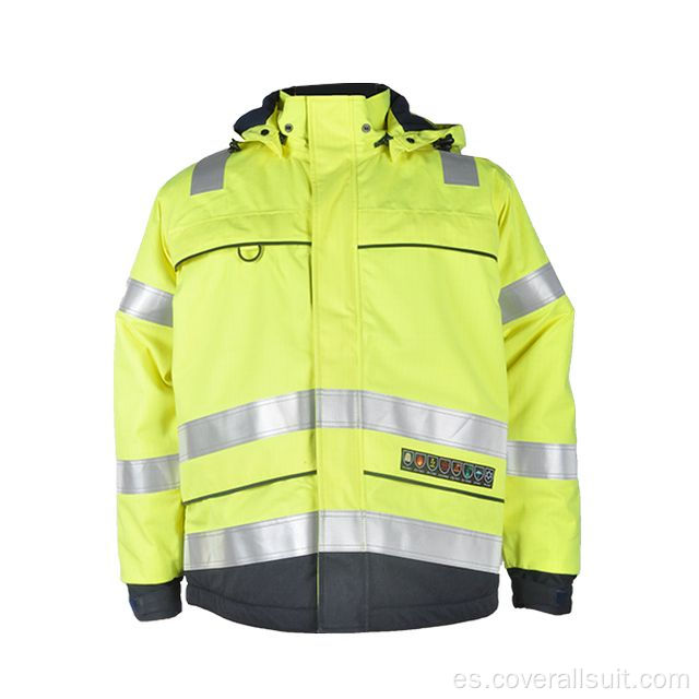 chaqueta impermeable resistente al fuego