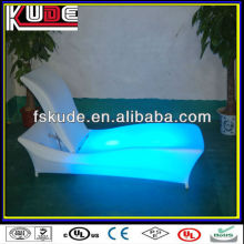LED illuminated white plastic pool lounge chairs plastic swimming pool chair