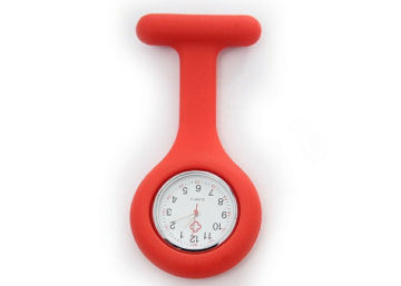 1atm / 3atm Water Resistant Red Cheap Nurses Fob Watch With Silicone