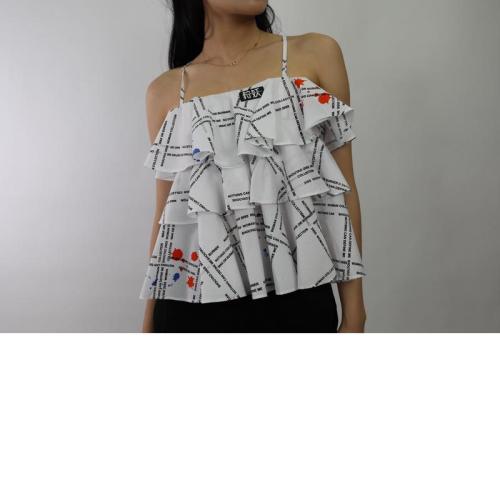 DAMES MOUWLOZE PRINT TOP