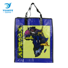 custom print zip shopping carry pp woven bag