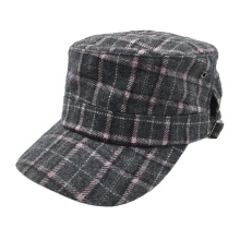 Wholesale Autumn Winter C Tweed Woolen Flat Top Cap Hats