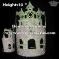 10 inch Grosir Crystal hijau Castle mahkota