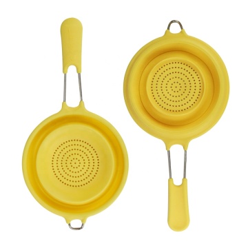 2024 Heat Resistant Foldable Silicone Pasta Basket Strainer for Fruits and Vegetables