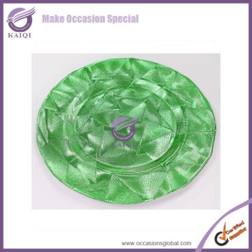 17907 weeding decoration Kelly glass deep plate electroplated glass plate