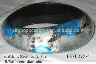 resin bangle with silver metallic paper,lucite bangle,acrylic bangle,plastic bangle,bakelite bangle,jewelry,hot new for 2016