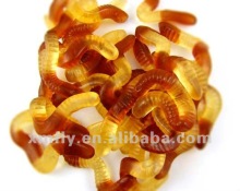 Worms shape gummy candy