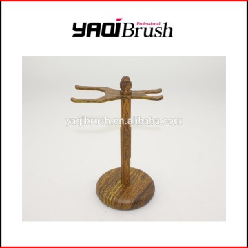 wooden shaving stand for shaving safety razor