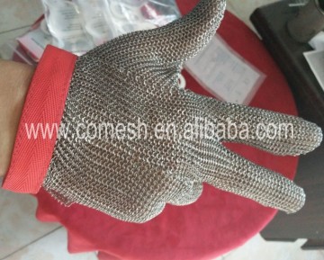 Chain link stainless steel butcher hand gloves