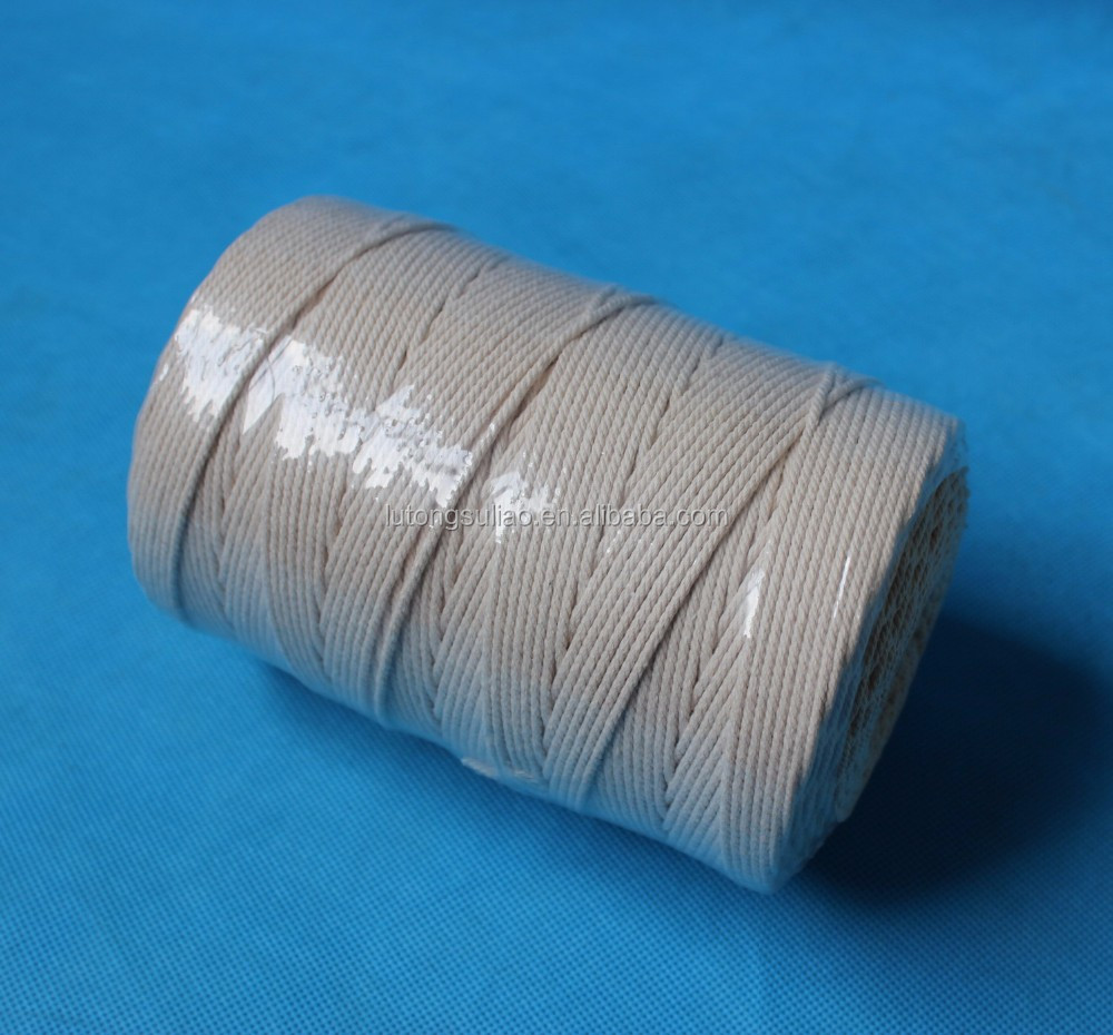 natural 4 strands cotton rope spool, cotton cords spool