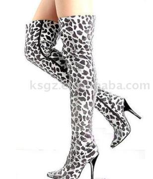 leopard striation sexy shoe