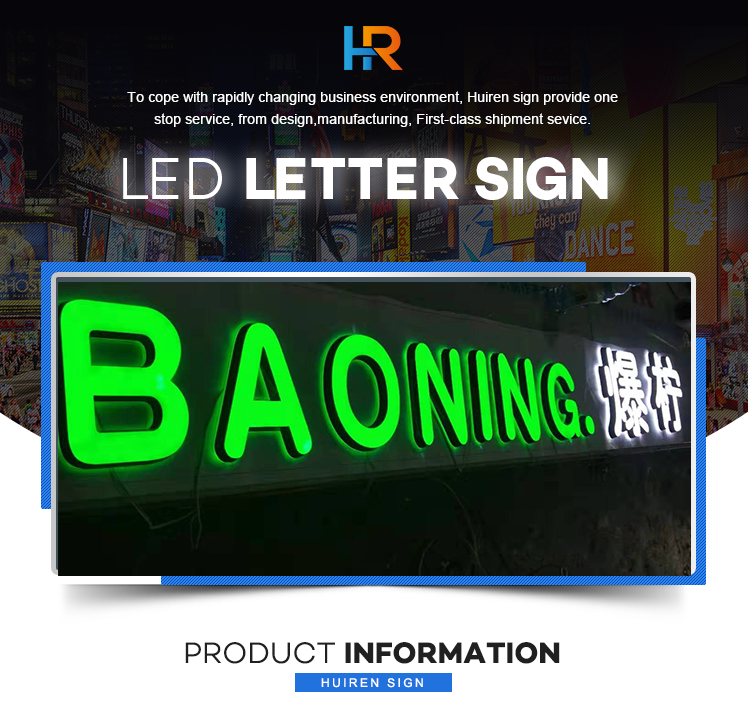 Front Sign Outdoor Signage Logo 3D Storefront LED Light Signs Letter